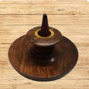 Wooden Coin Shape Incense Holder